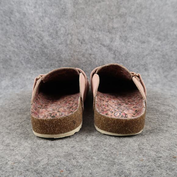 Cat & Jack Shoes Kids 1 Mule Sandal Flats Slip On Closed Toe Faux Suede Pink - Picture 5 of 12